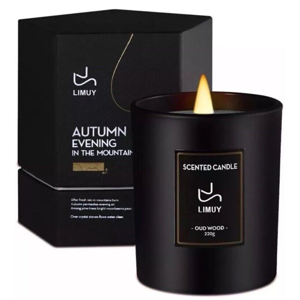 Limuy-Scented Candles for Men, Fresh Rain/autumn/Trees/Mountain ￼